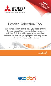 Ecodan Selection Tool Screenshot Image