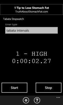 Tabata Stopwatch Screenshot Image