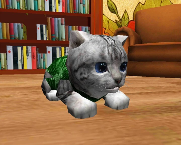 Cute Pocket Cat 3D Image