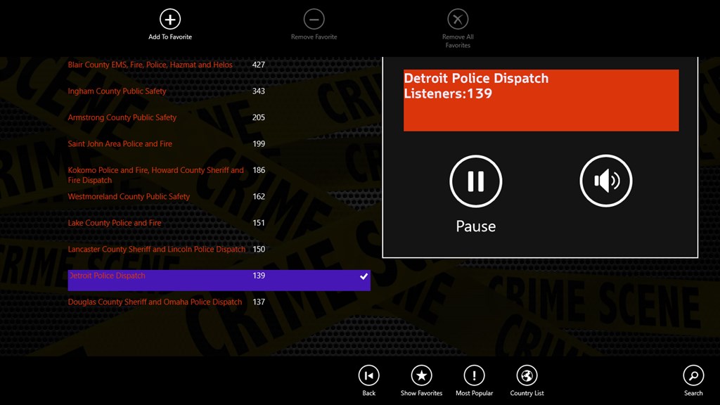 Radio 911 Police Scanner Radio Screenshot Image #1