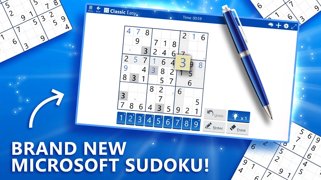 Microsoft Sudoku Screenshot Image