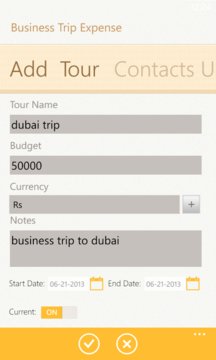 Travel Budget Screenshot Image