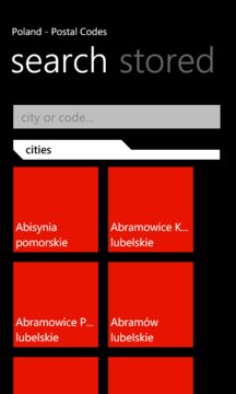 Polish Postal Codes Screenshot Image