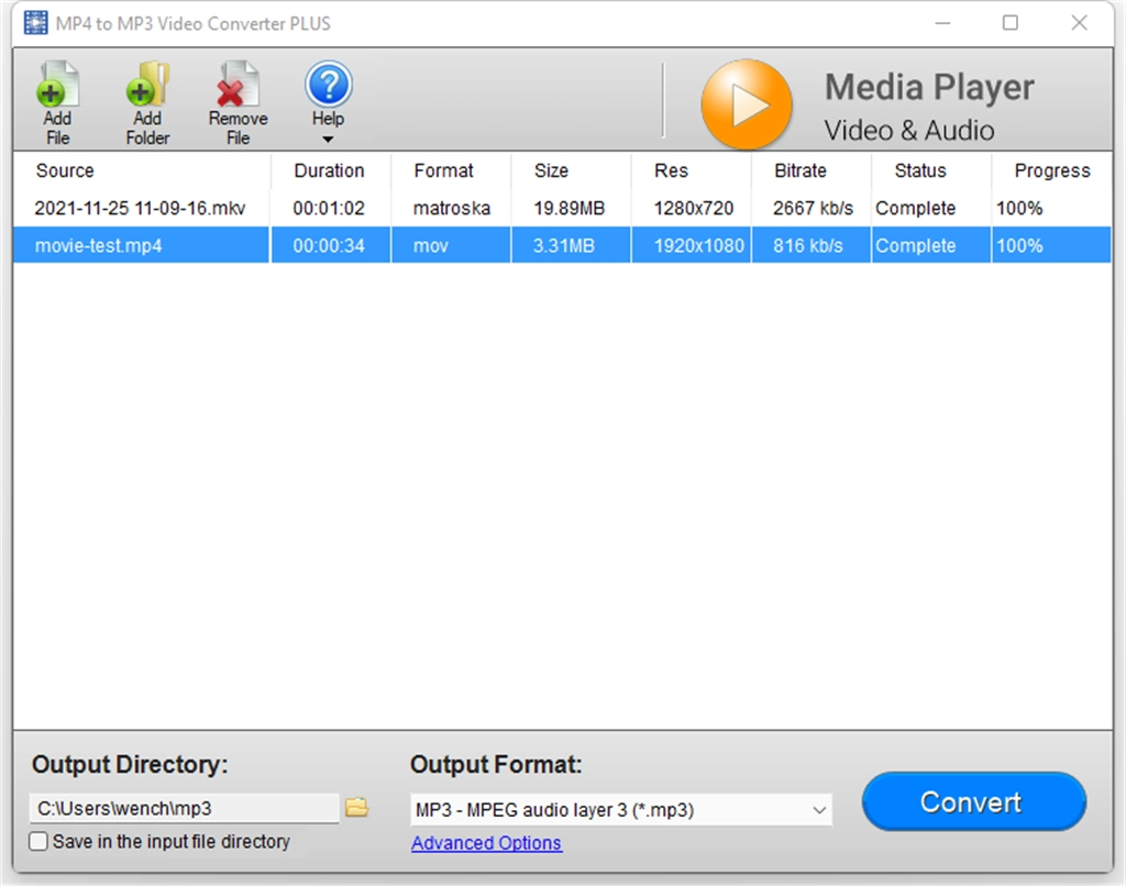 MP4 to MP3 Video Converter Plus Screenshot Image
