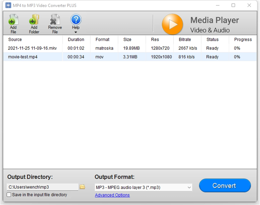 MP4 to MP3 Video Converter Plus Screenshot Image #3