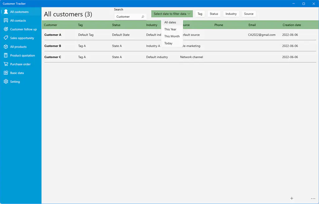 Customer Tracker Screenshot Image #3