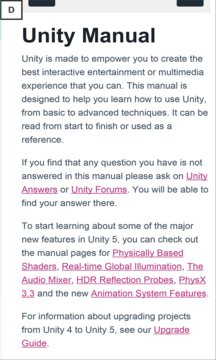 Unity Offline Manual