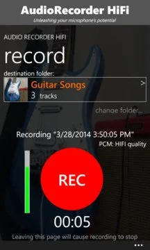 Audio Recorder HiFi Screenshot Image