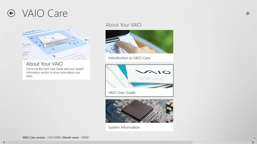 VAIO Care Screenshot Image