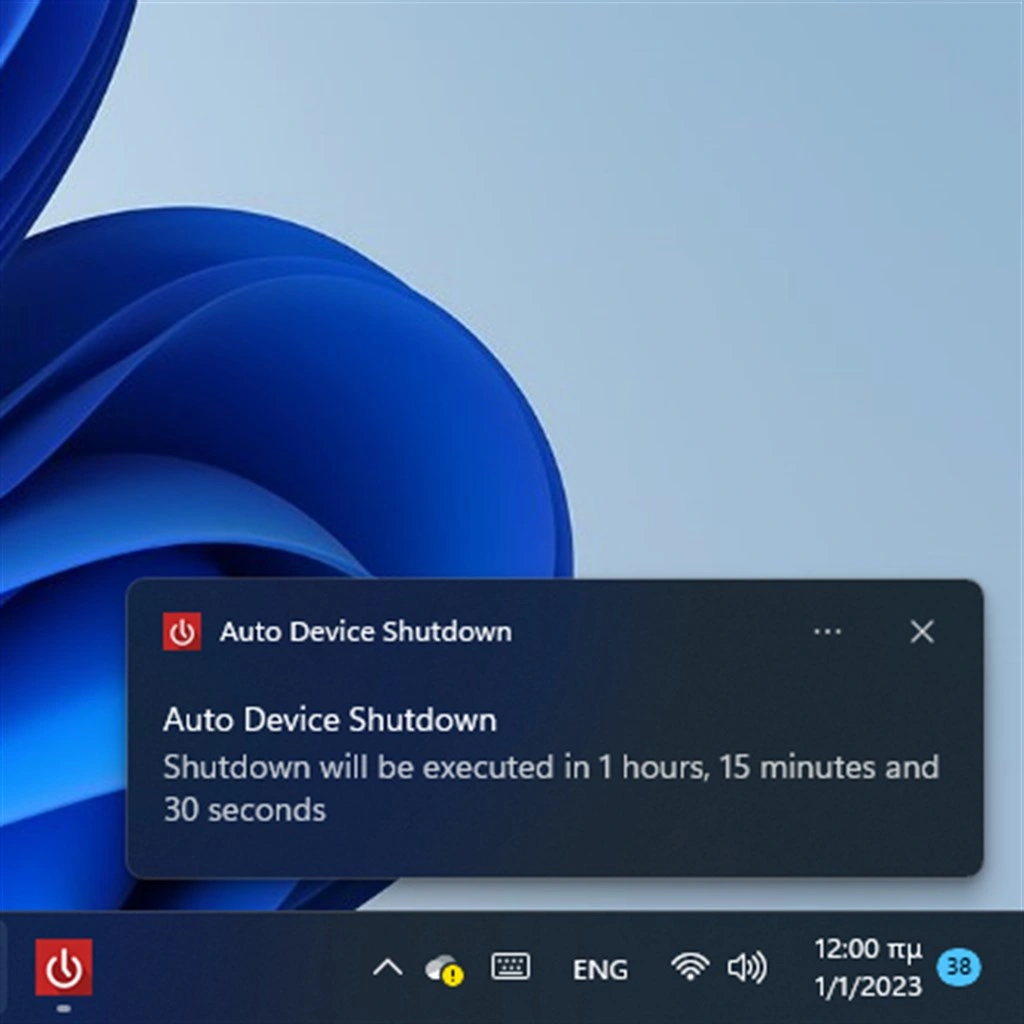 Auto Device Shutdown Screenshot Image