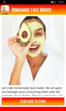 Homemade Face Masks Screenshot Image