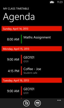 My Class Timetable Screenshot Image