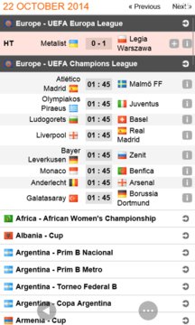 Soccerway Live Screenshot Image