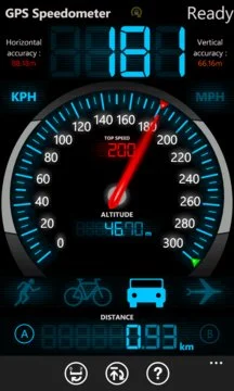 GPS Speedometer Screenshot Image
